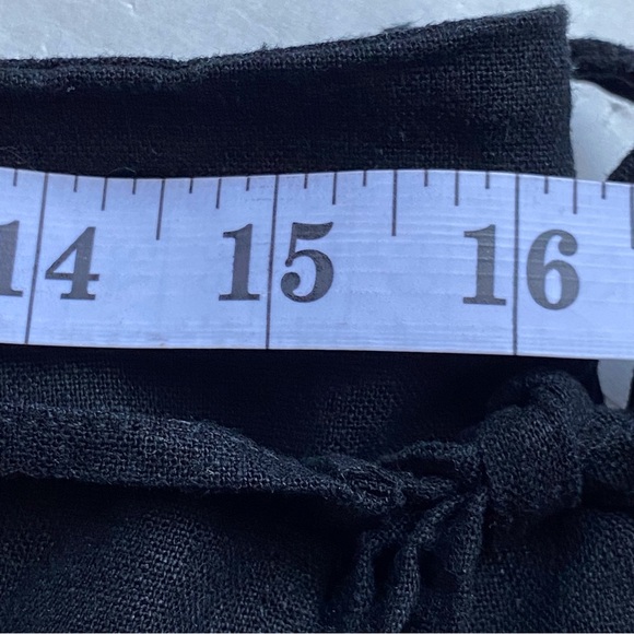 Old Navy Linen Blend Wrap Front Mini Skort Size Large Black NWT - Picture 7 of 9